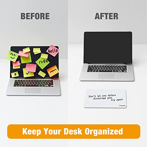 SELEAD Small Dry Erase White Board - 8"x6" Handheld Desktop Glass Clipboard