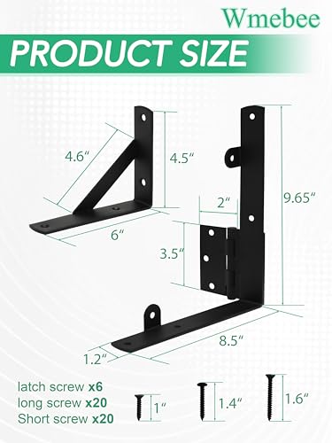 Anti Sag Gate Kit, Fence Gate Kit Gate Hardware,Heavy Duty No Sag Anti Twist Gate Frame Corner Brace Bracket with Self-Locking Gate Latch for Wooden Fence Gate (1 Door Set) - size: 1 Door Set
