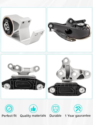 4PCS Engine Trans Motor Mount for Enclave, Traverse 3.6L FWD 2018‑2023 - size: 3525-3507-3517-3522