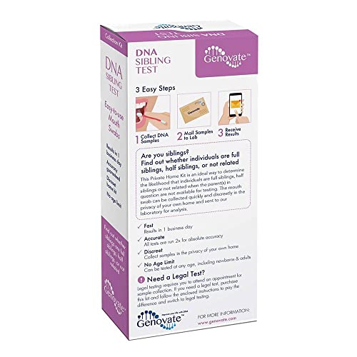 Sibling DNA Test - Results in 1-2 Days - Home DNA Test Kit for 2 Siblings - All Fees Included