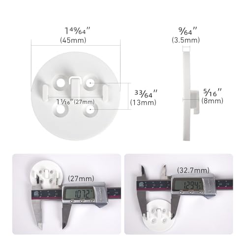 Motor Mounting Plates for Electric Blinds - Universal 32mm Tube Adapter Bracket - Easy No-Drill Installation - Heavy-Duty Metal - Pack of 2 - style: 3 Ribs for 32mm Tube