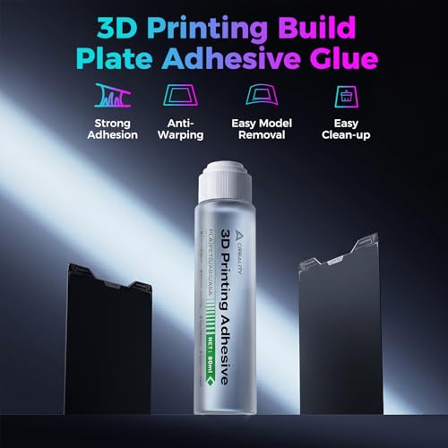 Creality 3D Printer Bed Adhesive Glue 2PCS, Build Plate 3D Print Glue Stick, Avoid Warping for Printing PLA,TPU,ABS,PETG on Hot Bed, Strong Adhesion, No Residue, Durable Than Glue Stick - 160ML - size: 2 PCS, style: Adhesive Glue