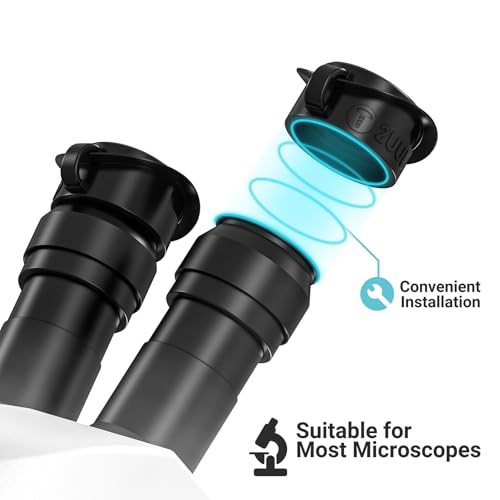 2Pcs Microscope Eyepiece Eyeshields,Eye Cover Guards,Binocular Microscope Eyepiece Eye Cups, Microscope Eyepieces Dust Cover for 32-36mm Inner Diameter Stereo Microscopes,Black