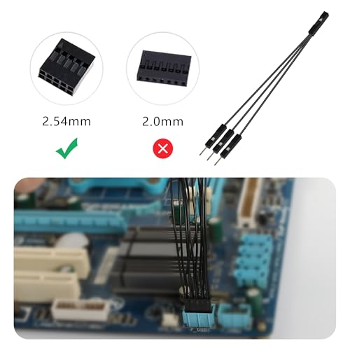 GELRHONR 10Pcs Wire 3 Pins Single Female to 3 Male Jumper for PC Motherboard Power Light-Emitting Diode Computer Case Switch Power Reset Buttons (Female to 3 Male) - color: Female to 3 Male