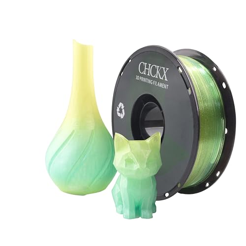Crystal Rainbow PLA 3D Printer Filament, Rainbow Yellow Green - color: Crystal Yellow Green