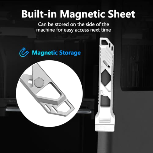 3D Printer Scraper Tool Kit, Hollowed Design with SK5 Steel Blades & Anodized Aluminum Handle, Universal Build Plate Removal Tool for Bambu Lab X1 P1 Creality and Most FDM 3D Printers
