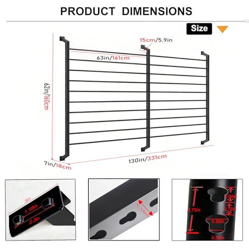 Multi Use Wall Mount Fabric Roll Storage Rack (Black,20 rolls) - color: Black, size: 20 rolls