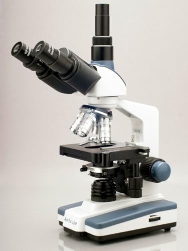 AmScope T120B-10M Siedentopf Trinocular Compound Microscope, 10MP Camera - style: T120B-10M