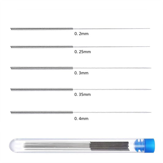 3 Set 3D Printer Nozzle Cleaning Kit Nozzles Cleaner Needles Stainless Steel 0.2mm 0.25mm 0.3mm 0.35mm 0.4mm for 3D Printers Accessories Parts PCB Windshield Spray Nozzle Espresso Distribution