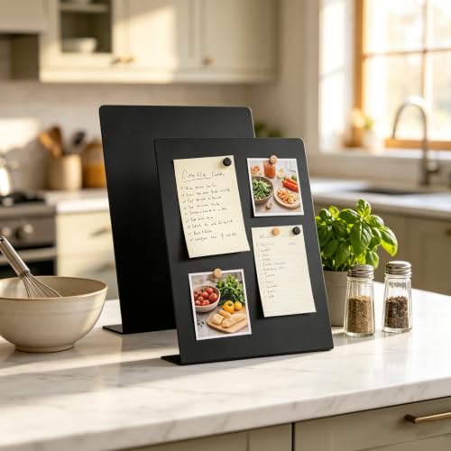 Magnetic Metal Display Stand, 2 Pack Magnetic Bulletin Board - color: Black