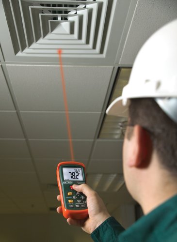 Extech AN200 CFM/CMM Mini Thermo-Anemometer with Built-in Infrared Thermometer - style: Standard
