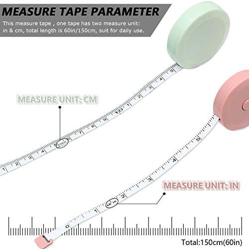 60IN Retractable Tape Measure*6+Soft Measuring Tape for Body Measurements*2