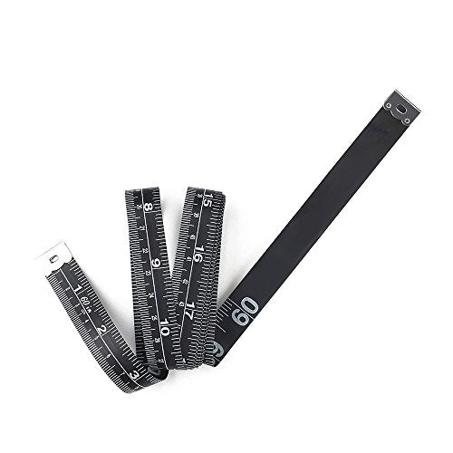 Win Tape Set of 3 Soft Tape Measure, Black Color Sewing Tape Measure, Measuring Tape for Body and Cloth (152cm / 60'') (Pack of 2) - size: 152cm / 60'' (Pack of 2)