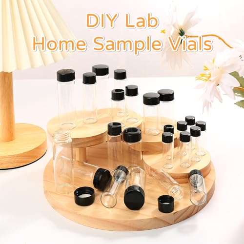 1OZ Clear Glass Vials with Lids 100pcs 30ml Small Bottle - size: 30ml 100pcs