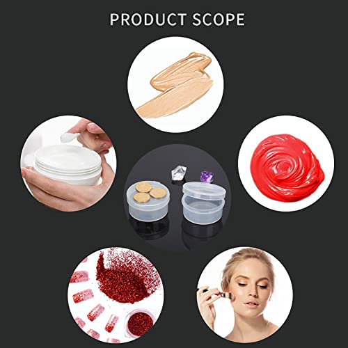 50 Pack 5ml Clear Cosmetic Jars with Snap Lids - color: Zfyoung 50 pcs plastic cosmetic jar