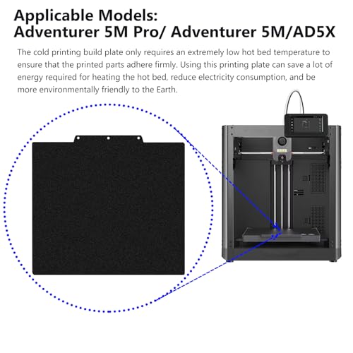 for AD5X/AD5M/AD5M Pro Cold Build Plate No Heating No Glue Hotbed - color: For AD5M