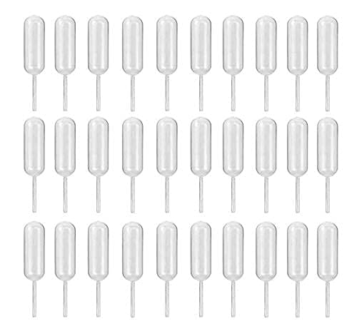 100 Pieces 4ml Cupcake Pipettes, Food Grade Plastic Disposable Pipettes Mini Liquid Injector