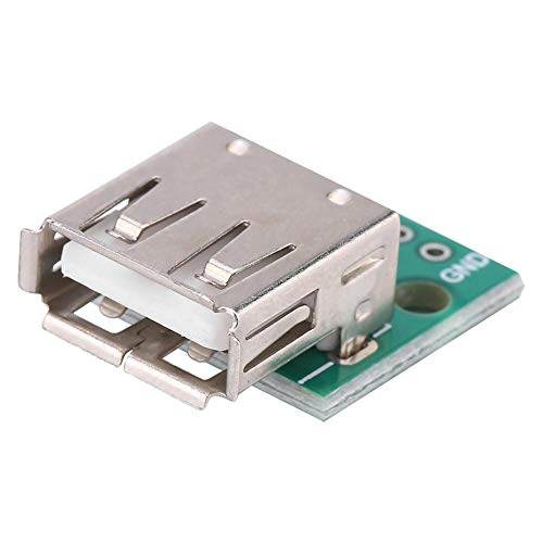 USB-A Female Breakout Board DIP Adapter 2.54mm Pitch 4-Pin