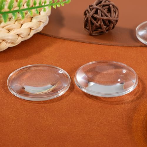 ULTECHNOVO Magnifying Glass Lenses Set 1.65 in Double Convex Lens 47X Portable Reading Magnifier for Seniors Jewelry Watch Map and Computer Repair