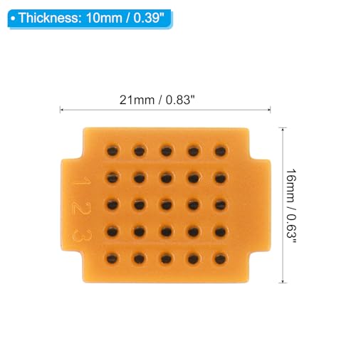 PATIKIL 4pcs Mini Breadboard, Solderless Breadboard Small Breadboard 25 Tie Points Prototype PCB Bread Board Electronics Kit Plates, ZY-25, Yellow - color: Yellow