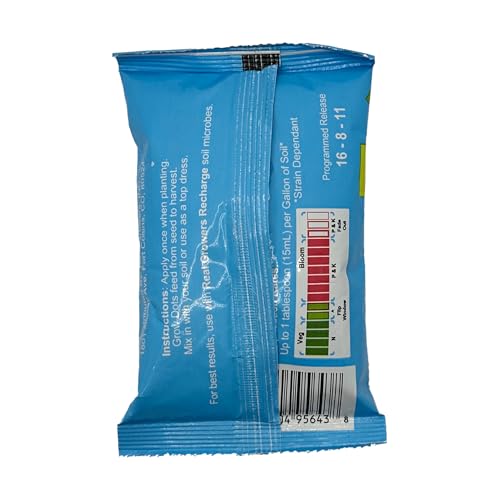 Real Growers Grow Dots Classic 75g – Single Application Programmed Release Nutrients for Small Soilless Grows - size: 2.65 oz