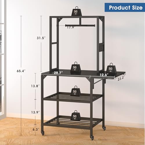 Heavy Duty 3D Printer Table Stand with Filament Storage Rack and Power Hub - style: 3D-Stand