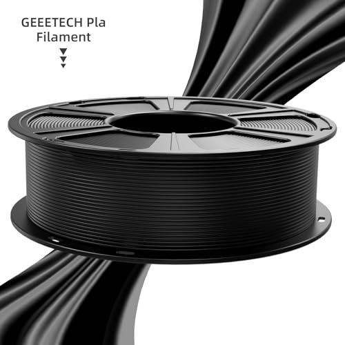 GEEETECH Black PLA Filament 1.75mm 1KG for Bambu AMS - color: 1kg Pla Black