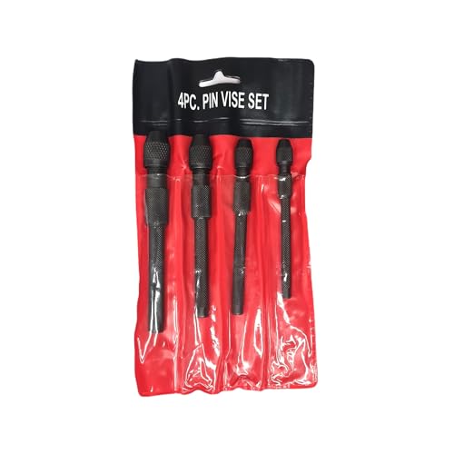 4-Piece Pin Vise Set Handheld Drilling Hobby Craft 4 Sizes Vises - Jewelry Making Tool