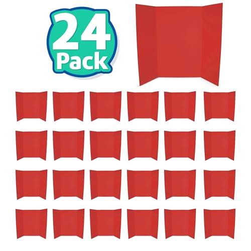 Flipside Products 36” x 48” Foam Project Boards for Presentations, Science Fair, School Projects, Event Displays and Trifold Picture Board - Red 3/16'' Thick - 24 Pack - color: Red, style: 24 Pack