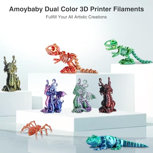 Black Gold Multicolor Silk PLA Filament 1KG Dual Color Change PLA - color: Black Gold
