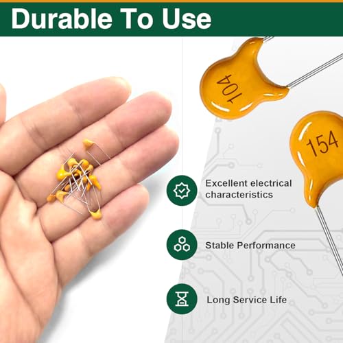 350PCS Ceramic Capacitor Kit, 10 Values 100nF-10uF, 50V MLCC