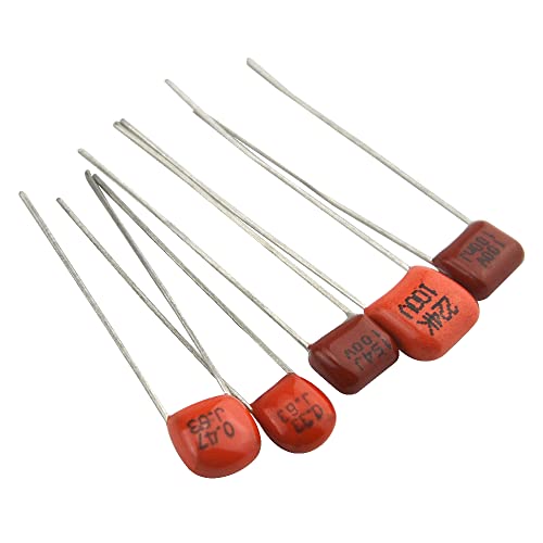 100PCS 10 Values CBB Metallized Polypropylene Film Capacitor Assortment Kit 100V 10nF-474nF