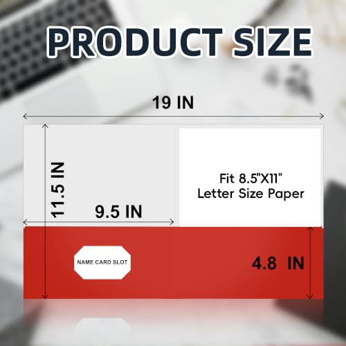 Zzrywuty 7 Packs Two Pocket Folders,Assorted Colors Two Pocket File Folders with Business Card Slot,Letter Size,Holds 100 Plus Sheets for School,Office,Business - color: Assorted Colors-7pcs