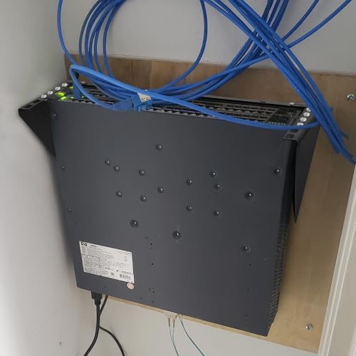 2U Hinged Wall Mount Patch Panel Bracket Vertical Rack for Networking