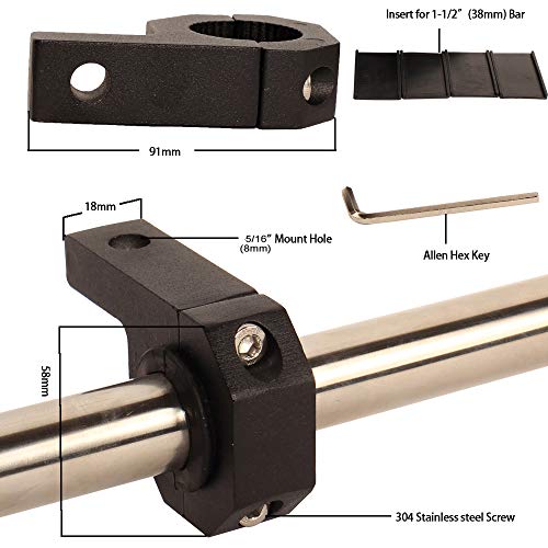 House Tuning Light Bar Clamp Mount Bracket 1.5inch 38mm Bar Cage for ATV UTV Motorcycle Bumper (2pcs-1.5" Clamp) - size: 1.5"