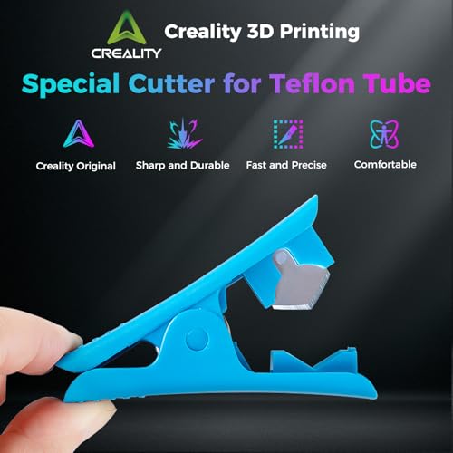 Creality Official Tube Cutter, Universal PTFE & Filament Cutter for 3D Printing, PTFE Teflon Tube Cutter/Bowden Tube Cutter Part for FDM Printer, Compatible with All Filament/Teflon Tube/3D Printers - style: Tube Cutter