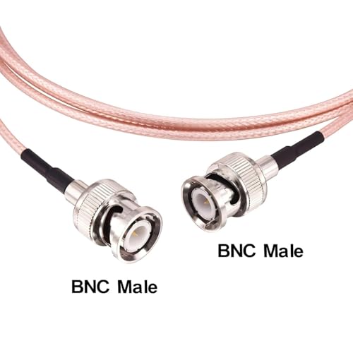BNC Male to BNC Male RG316 Coaxial Cable 6.56Ft 50 Ohm RF Coax Antenna Extender Pigtail Jumper for CCTV, DVR, Camera, Video Equipment, Ham Radio & Professional Applications - size: 6.56Ft