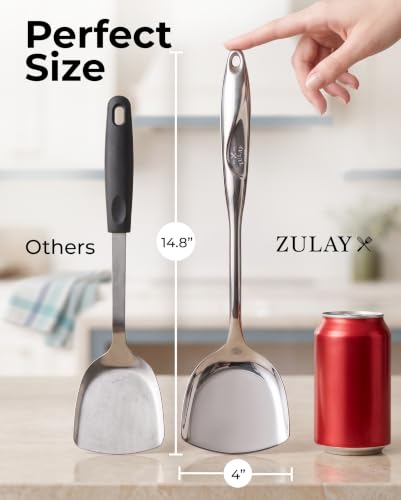 Zulay Kitchen Stainless Steel Wok Spatula - size: Wok Spatula