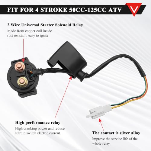 PRO BAT Full 4 Stroke Wiring Harness Kit CG 8-Coil Stator AC CDI - color: O Spark Plug & B Ignition Coil & B Rectifier