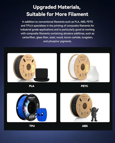 Creality Official K1C/K1 SE Phaetus Silicon Carbide Nozzle, 0.4mm Quick-Swap 3D Printer Nozzle Specially for Carbon Fiber, Wood, Glass Fiber Filament for Ender 3 V3, Ender 3 V3 Plus, K1, K1 Max - style: 1PCS 0.4mm - Phaetus Silicon Carbide