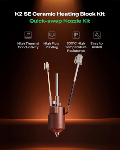 Creality Official K2 SE Hotend, Support 300°C High Temperature and 600mm/s Fast Speed Printing, Compatible with Creality K2 SE 3D Printer - style: K2 SE