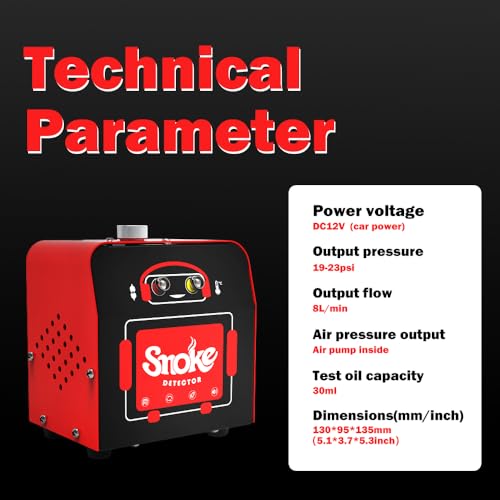 Solary Automotive Smoke Leak Tester - SD101 Professional Diagnostic Device Kit for EVAP and Vacuum Leak Detection in Auto Repair Shops, Automotive Service Technician - color: Red