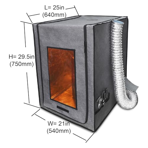 Multifunctional 3D Printer Enclosure Ventilation Eliminate Odors Tent Cover - color: Black Edges