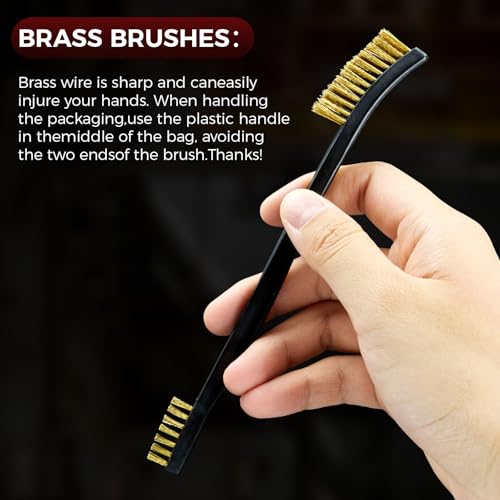PINGMIC Gun Cleaning Brushes, Double-Ended Gun Brushes, 12 Brass - color: Brass