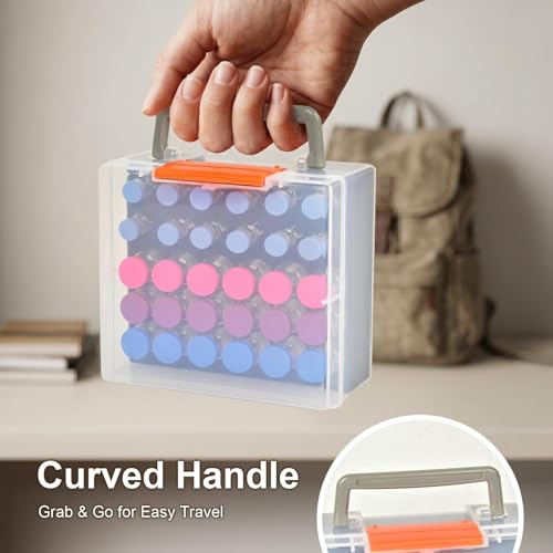 Peptide Case for Fridge and Freezer, 30-Slot Insulin Vial Storage Case (Transparent, Normal) - color: Transparent