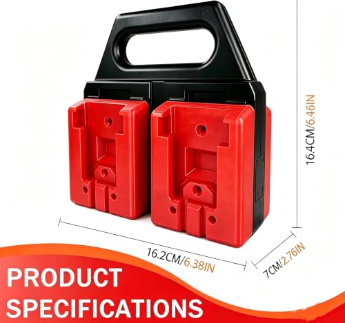 Battery Carrying Holder for Milwaukee 18V, Battery Storage Organizer Rack - size: MW-4