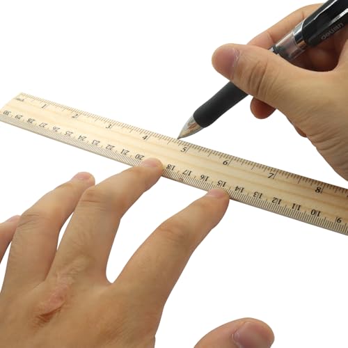 Wooden Rulers 12 Inch/30cm, 12 Pcs - color: 12pcs