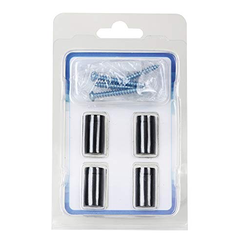 Sign Standoff 1/2" x 3/4", Sign Standoff Screw, Black Aluminum, for Acrylic, Glass, PVC, Glass Panel, Wood, Pack of 4
