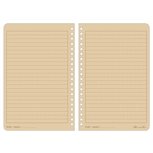 Rite in the Rain Weatherproof Side Spiral Kit: Tan CORDURA® Fabric Cover, 4.625" x 7" Tan Notebook, and Weatherproof Pen (No. 973T-KIT) - color: Tan Notebook