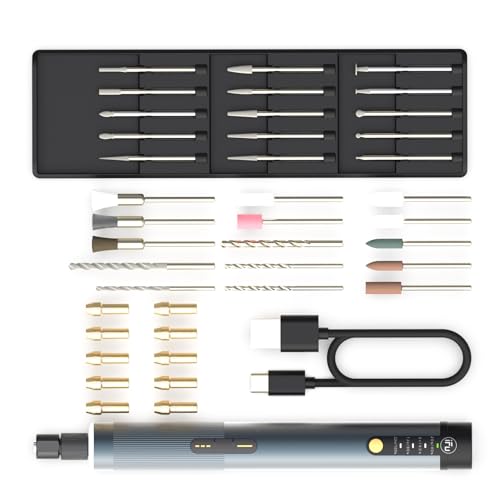 Electric Engraving Pen,Cordless Rotary Tool Kit,Rotary Tool For DIY And Artists,Engraving Tool Set,Gifts For Men,Mini Wood Carving Tools,Engraving Pen for Metal, Wood, Glass And Plastic(40 PCS)